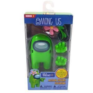 Toikido Among Us Series 2 Green Crewmate Figure - Bunny Ears & Flower Hat - NEW